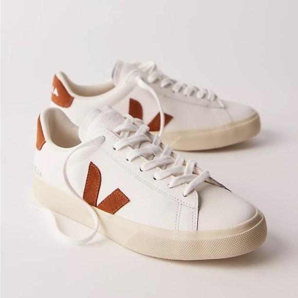 Veja Shoes - New Veja Campo Sneakers White Cognac Free People